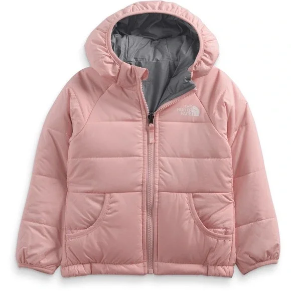 The North Face Reversible Pettit Jacket Girl's 6T Pink‎ Heatseeker Eco Hooded